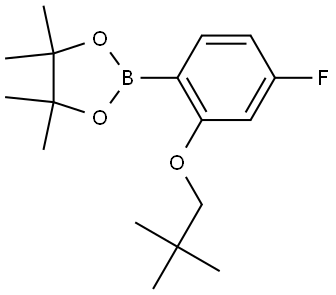 2-[2-(2,2-Dimethylpropoxy)-4-fluorophenyl]-4,4,5,5-tetramethyl-1,3,2-dioxabor... Structure