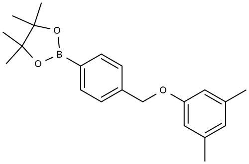 2-(4-((3,5-Dimethylphenoxy)methyl)phenyl)-4,4,5,5-tetramethyl-1,3,2-dioxaborolane Structure