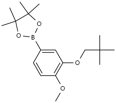 2-[3-(2,2-Dimethylpropoxy)-4-methoxyphenyl]-4,4,5,5-tetramethyl-1,3,2-dioxabo... Structure