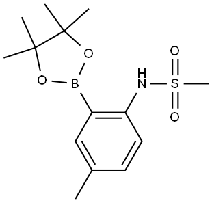 N-[4-Methyl-2-(4,4,5,5-tetramethyl-1,3,2-dioxaborolan-2-yl)phenyl]methanesulf... Structure