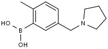 B-[2-Methyl-5-(1-pyrrolidinylmethyl)phenyl]boronic acid Structure