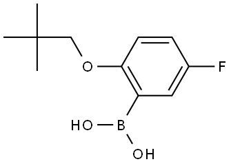 B-[2-(2,2-Dimethylpropoxy)-5-fluorophenyl]boronic acid Structure