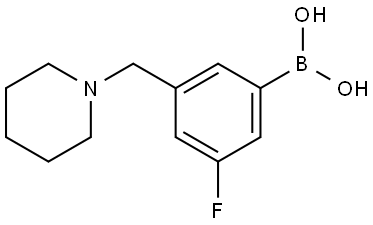 B-[3-Fluoro-5-(1-piperidinylmethyl)phenyl]boronic acid Structure