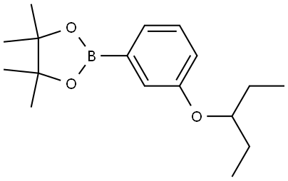 2-[3-(1-Ethylpropoxy)phenyl]-4,4,5,5-tetramethyl-1,3,2-dioxaborolane Structure