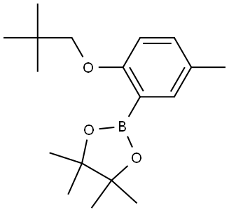 2-[2-(2,2-Dimethylpropoxy)-5-methylphenyl]-4,4,5,5-tetramethyl-1,3,2-dioxabor... Structure