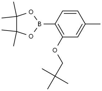 2-[2-(2,2-Dimethylpropoxy)-4-methylphenyl]-4,4,5,5-tetramethyl-1,3,2-dioxabor... Structure