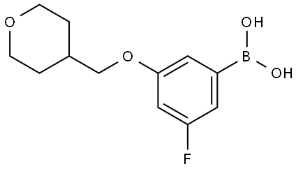 B-[3-Fluoro-5-[(tetrahydro-2H-pyran-4-yl)methoxy]phenyl]boronic acid Structure