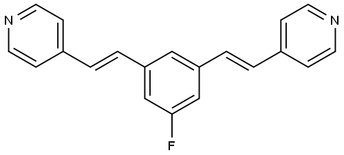 5-fluoro-1,3-bis[2-(4-pyridyl)ethenyl]benzene Structure
