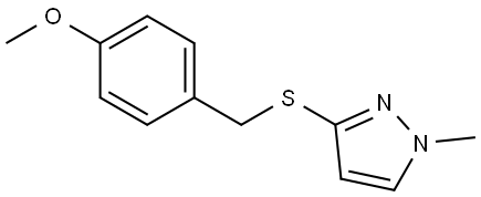 3-((4-Methoxybenzyl)thio)-1-methyl-1H-pyrazole Structure