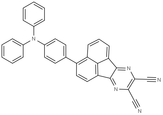 3-(4-(diphenylamino)phenyl)acenaphtho[1,2-b]pyrazine-8,9-dicarbonitrile Structure