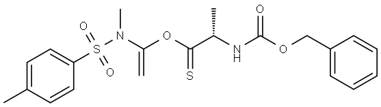 L-Alanine, N-[(phenylmethoxy)carbonyl]-, 1-[methyl[(4-methylphenyl)sulfonyl]amino]ethenyl ester, (2S)- Structure