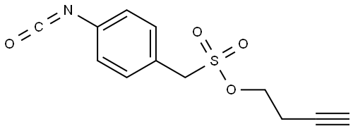 3-Butyn-1-yl 4-isocyanatobenzenemethanesulfonate Structure