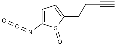 Thiophene, 2-(3-butyn-1-yl)-5-isocyanato-, 1-oxide Structure