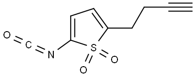 Thiophene, 2-(3-butyn-1-yl)-5-isocyanato-, 1,1-dioxide Structure