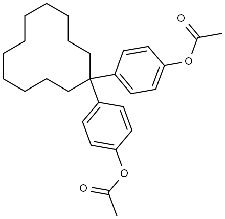 cyclododecane-1,1-diylbis(4,1-phenylene) diacetate Structure