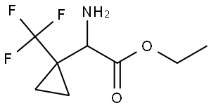 ethyl 2-amino-2-(1-(trifluoromethyl)cyclopropyl)acetate Structure