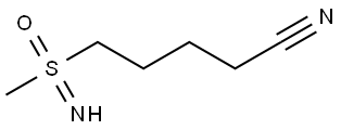 5-[imino(methyl)oxo-lambda6-sulfanyl]pentanenitrile Structure