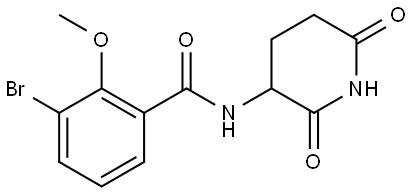 3-bromo-N-(2,6-dioxopiperidin-3-yl)-2-methoxybenzamide Structure