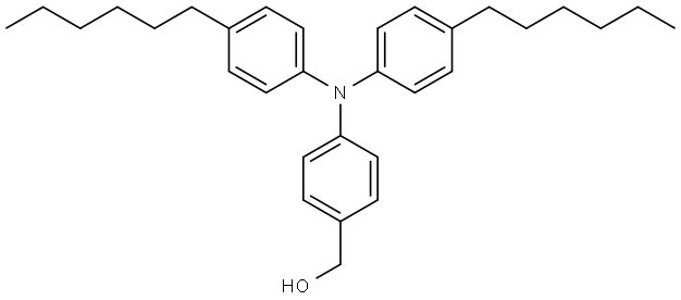 (4-(bis(4-hexylphenyl)amino)phenyl)methanol Structure