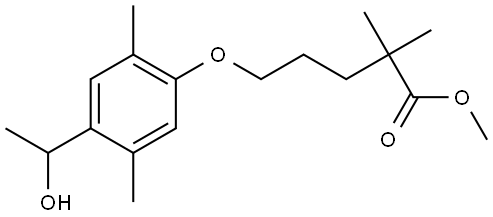 Methyl 5-(4-(1-hydroxyethyl)-2,5-dimethylphenoxy)-2,2-dimethylpentanoate Structure