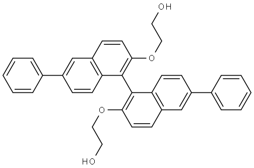 Ethanol, 2,2'-[(6,6'-diphenyl[1,1'-binaphthalene]-2,2-diyl)bis(oxy)]bis- Structure