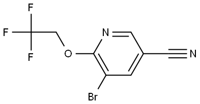 5-Bromo-6-(2,2,2-trifluoroethoxy)-3-pyridinecarbonitrile Structure