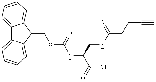 Nα-Fmoc-Nβ-pentynoyl-2,3-diaminopropionicacid,≥98%(Assaybytitration,HPLC) Structure