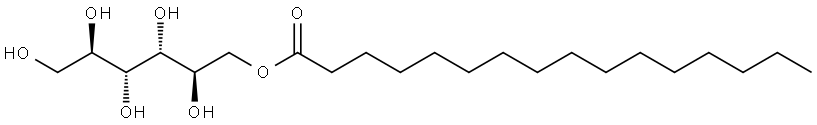 D-Mannitol 1-hexadecanoate 구조식 이미지