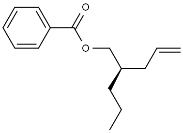 4-Penten-1-ol, 2-propyl-, 1-benzoate, (2R)- Structure