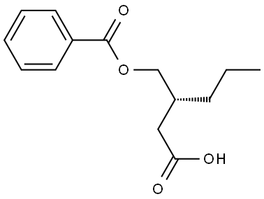 Hexanoic acid, 3-[(benzoyloxy)methyl]-, (3R)- Structure