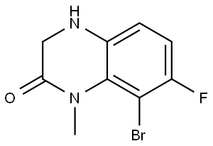 2(1H)-Quinoxalinone, 8-bromo-7-fluoro-3,4-dihydro-1-methyl- Structure