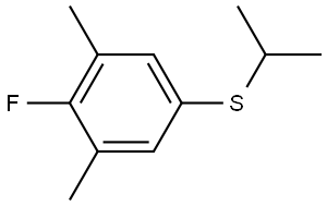 2-Fluoro-1,3-dimethyl-5-[(1-methylethyl)thio]benzene Structure