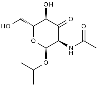 α-D-ribo-Hexopyranosid-3-ulose, 1-methylethyl 2-(acetylamino)-2-deoxy- Structure