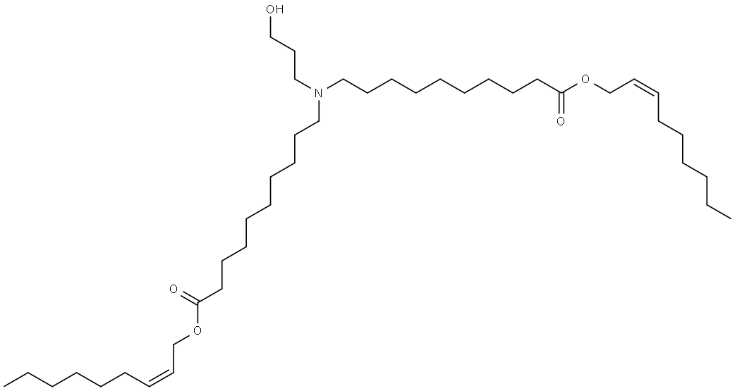 (Z)-non-2-en-1-yl 10-((3-hydroxypropyl)(10-((E)-non-2-en-1-yloxy)-10-oxodecyl)amino)decanoate Structure