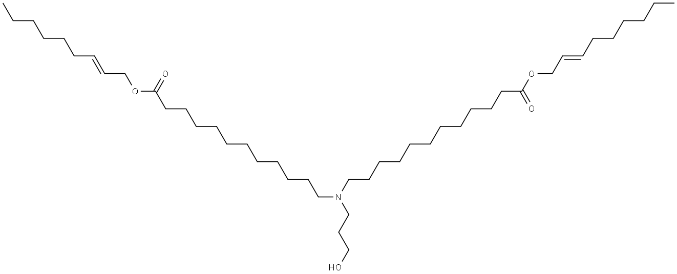 di((E)-non-2-en-1-yl) 12,12'-((3-hydroxypropyl)azanediyl)didodecanoate Structure