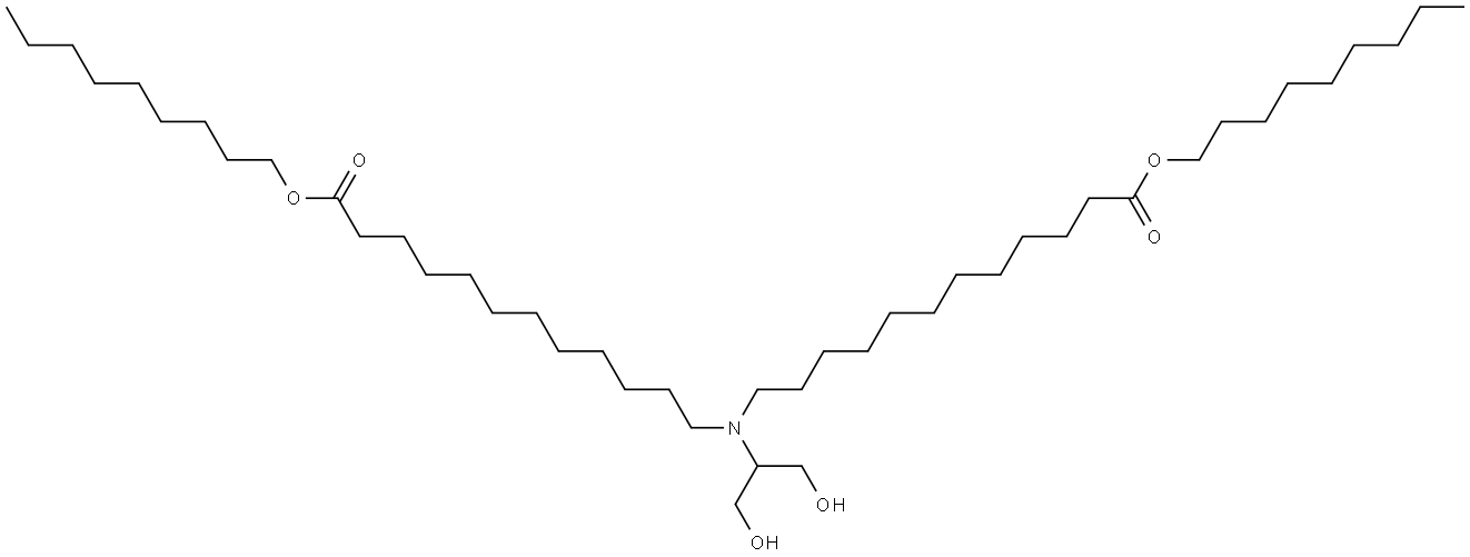 dinonyl 12,12'-((1,3-dihydroxypropan-2-yl)azanediyl)didodecanoate Structure