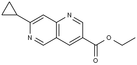 ethyl 7-cyclopropyl-1,6-naphthyridine-3-carboxylate Structure