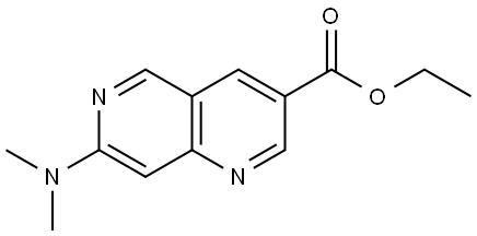 ethyl 7-(dimethylamino)-1,6-naphthyridine-3-carboxylate Structure