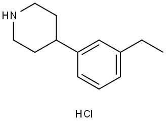 4-(3-ethylphenyl)piperidine hydrochloride Structure