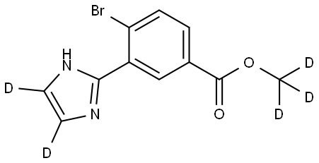 methyl-d3 4-bromo-3-(1H-imidazol-2-yl-4,5-d2)benzoate Structure