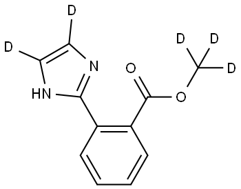 methyl-d3 2-(1H-imidazol-2-yl-4,5-d2)benzoate Structure