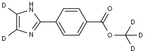 methyl-d3 4-(1H-imidazol-2-yl-4,5-d2)benzoate Structure