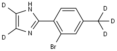 2-(2-bromo-4-(methyl-d3)phenyl)-1H-imidazole-4,5-d2 Structure