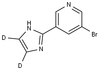 3-bromo-5-(1H-imidazol-2-yl-4,5-d2)pyridine Structure