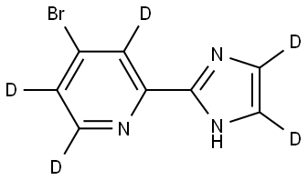 4-bromo-2-(1H-imidazol-2-yl-4,5-d2)pyridine-3,5,6-d3 Structure