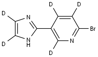 2-bromo-5-(1H-imidazol-2-yl-4,5-d2)pyridine-3,4,6-d3 Structure