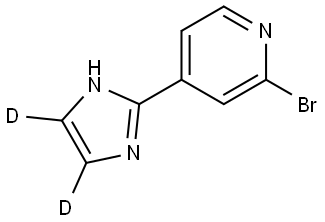 2-bromo-4-(1H-imidazol-2-yl-4,5-d2)pyridine Structure