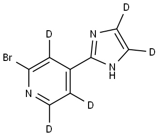 2-bromo-4-(1H-imidazol-2-yl-4,5-d2)pyridine-3,5,6-d3 Structure
