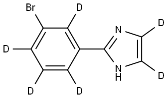 2-(3-bromophenyl-2,4,5,6-d4)-1H-imidazole-4,5-d2 Structure
