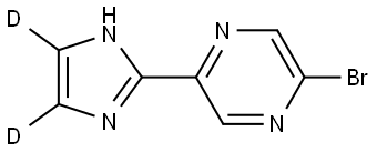 2-bromo-5-(1H-imidazol-2-yl-4,5-d2)pyrazine Structure